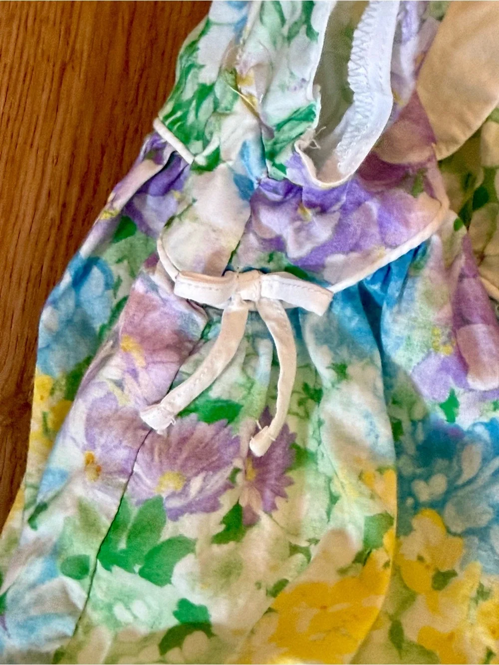Janie and Jack Floral Peter Pan Collar Bubble Romper – 3–6M